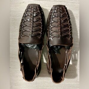 RALPH LAUREN Purple Label Leather Hurache Loafer Brown Burnished Vachetta Men 11